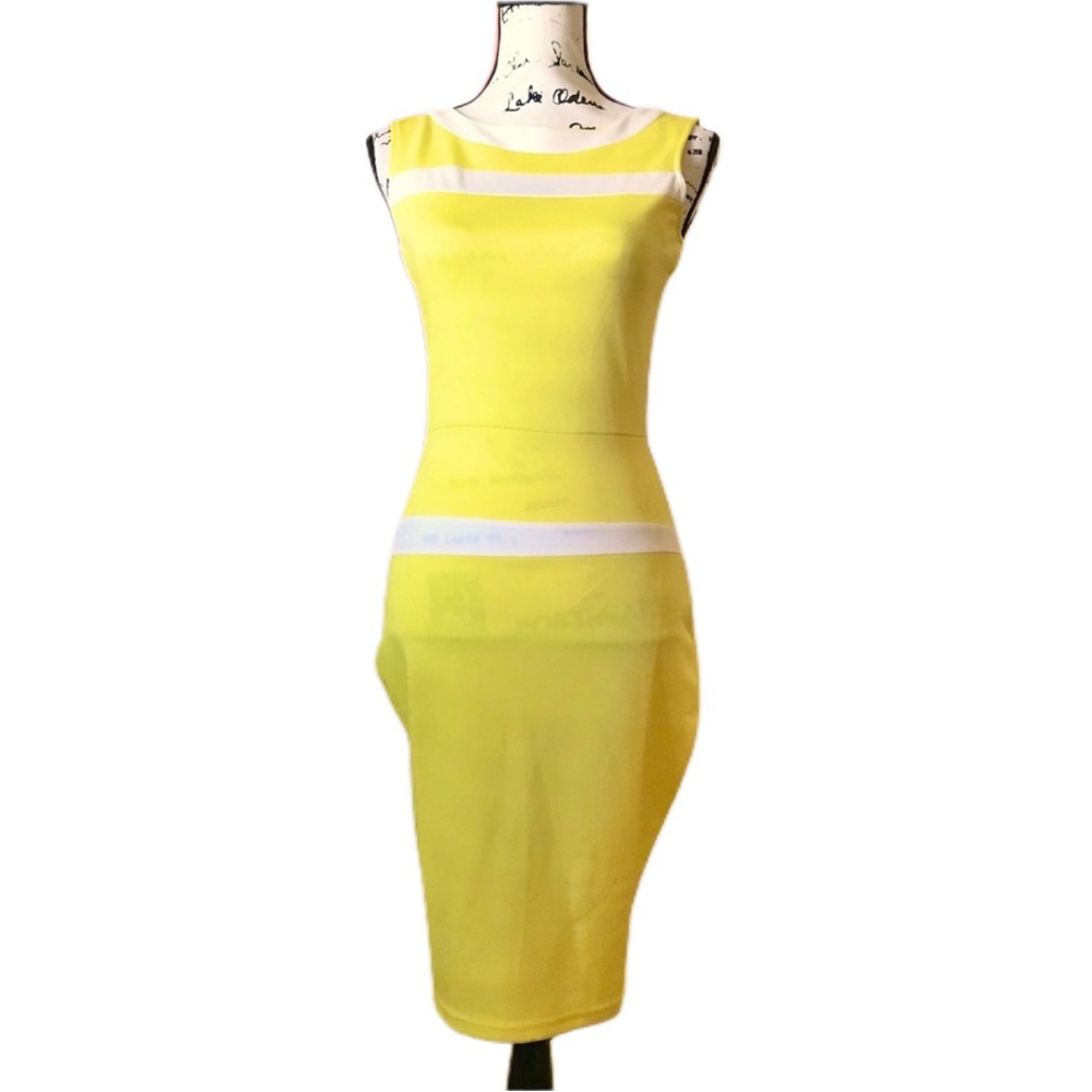 Sleeveless Colorblock Midi Dress